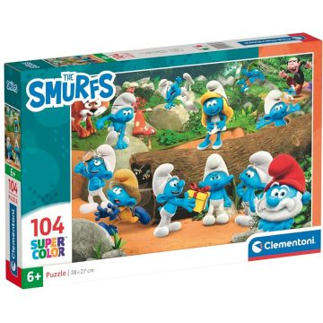 Puzzle pentru copii Clementoni din 104 piese - Ștrumfii