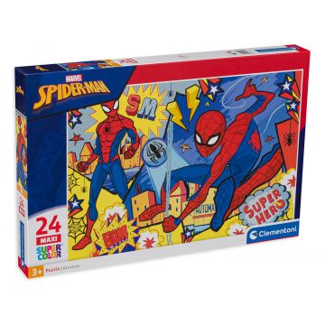 Puzzle pentru copii Clementoni din 24 de piese maxi - Spiderman