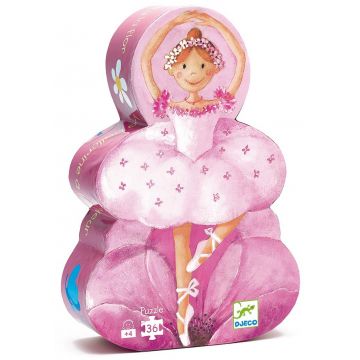 Puzzle pentru copii Djeco de 36 piese - Balerina cu floare