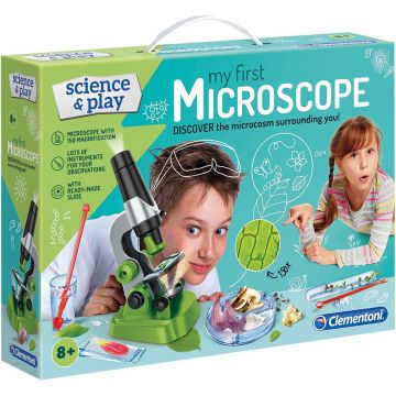 Set Clementoni Science & Play - Primul meu Microscop, cu accesorii