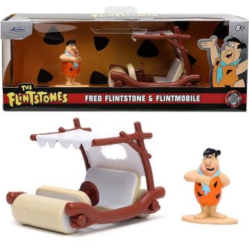 Set Jada Toys - Mașină și figurină, Familie Flintstone, 1:32