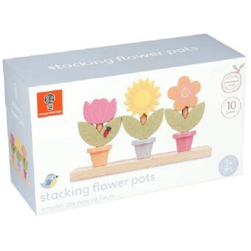Sortator din lemn Orange Tree Toys - Ghivece și flori