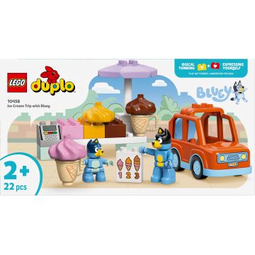 Constructor LEGO Duplo Bluey - Aventură cu înghețată cu Bluey(10458)