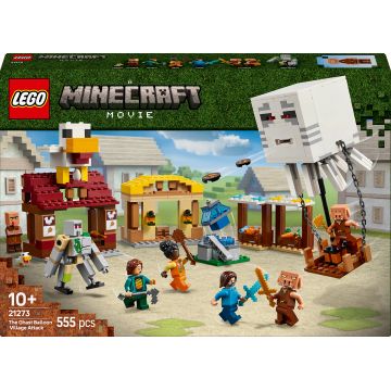 Constructor LEGO Minecraft - Atacul balonului fantomă de foc din sat (21273)