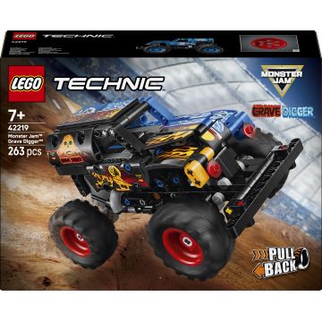Constructor LEGO Technic Monster Jam - Grave Digger Foc și gheață (42219)