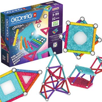 Constructor magnetic Geomag - Glitter, 22 de piese