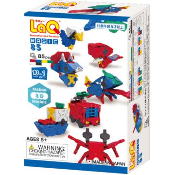 Constructor pentru copii 10 în 1 LaQ - Basic 85 3D, 85 piese