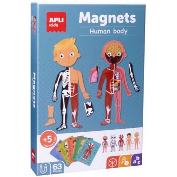 Joc magnetic pentru copii Apli - Corpul uman