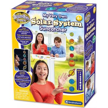 Kit creativ Brainstorm - Sistemul solar din sticlă colorată DIY