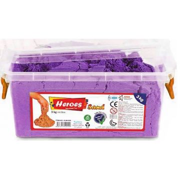 Nisip de joacă Heroes - Culoare mov, 3 kg