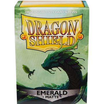 Protecții pentru cărți de joc Dragon Shield Sleeves - Matte Emerald (100 buc.)