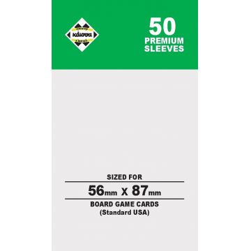Protecții pentru cărți de joc Kaissa Premium Sleeves 56 x 87 mm (Standard USA) - 50 buc.