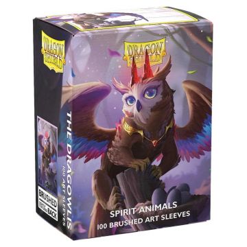 Protectori pentru cărți Dragon Shield - Brushed Art Sleeves Standard Size, Spirit Animals: The Dragowlis (100 buc.)