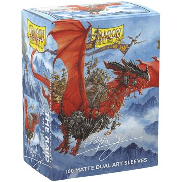 Protectori pentru cărți Dragon Shield - Matte Dual Art Sleeves Standard Size, Signature Series: The Raid (100 buc.)