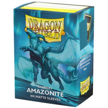 Protectori pentru cărți Dragon Shield - Matte Sleeves mărime standard, Sparkles Amazonite (100 buc.)