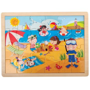Puzzle din lemn  Nowa Szkola - Vară, 24 piese