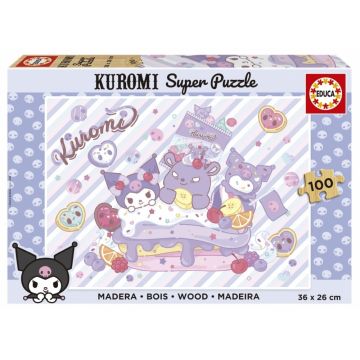 Puzzle din lemn pentru copii Educa de 100 piese - Kuromi