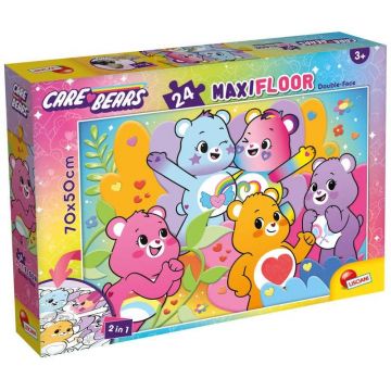 Puzzle dublu față Lisciani pentru colorat din 24 piese - Grijuliile ursuleți
