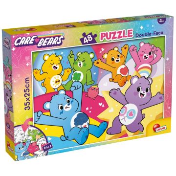 Puzzle dublu față Lisciani pentru colorat din 48 piese - Grijuliile ursuleți