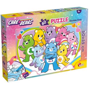 Puzzle dublu față Lisciani pentru colorat din 60 piese - Grijuliile ursuleți