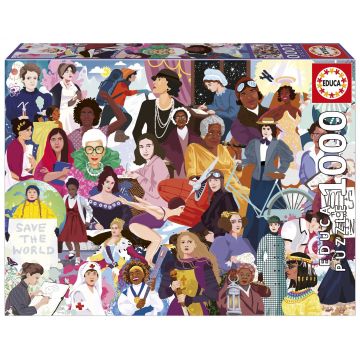 Puzzle Educa de 1000 piese - Femei emblematice