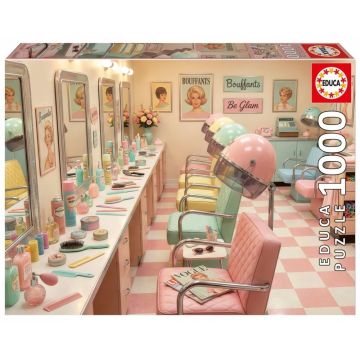 Puzzle Educa de 1000 piese - Salon retro de înfrumusețare