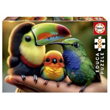 Puzzle Educa de 200 piese - Pui de păsări