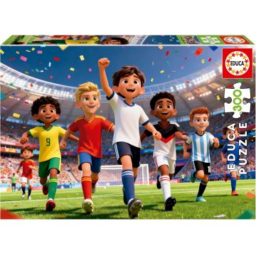 Puzzle Educa de 300 piese - Lumea fotbalului
