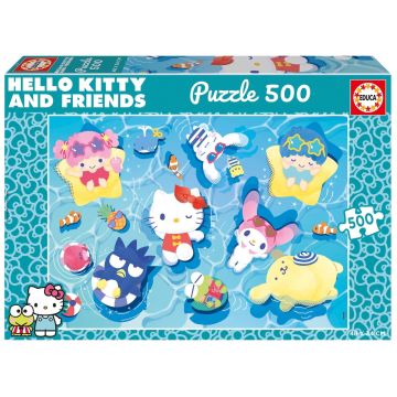 Puzzle Educa de 500 piese - Hello Kitty și prietenii