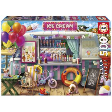 Puzzle Educa de 500 piese - Van pentru înghețată