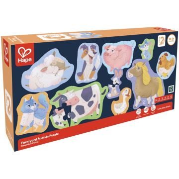 Puzzle educațional Hape International - Prieteni de la fermă