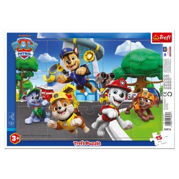 Puzzle în ramă Trefl de 15 piese - Patrula Cățelușilor