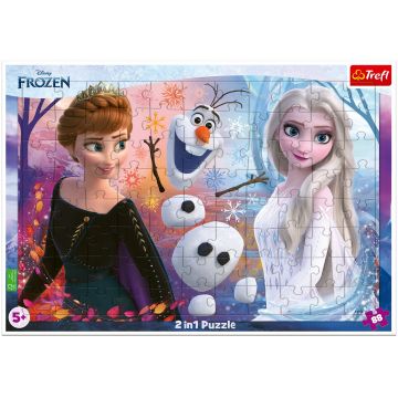 Puzzle în ramă Trefl de 88 piese - Frozen 2