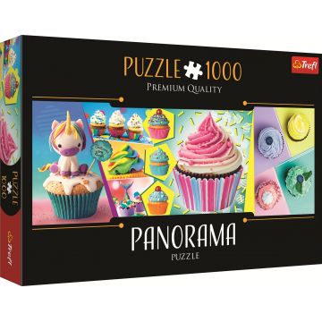 Puzzle panoramic Trefl de 1000 piese - Brioșe colorate