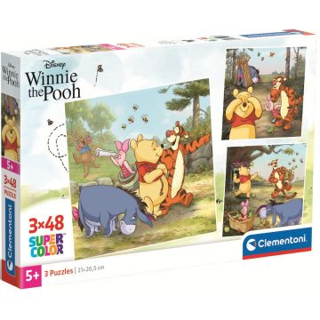 Puzzle pentru copii Clementoni din 3 x 48 piese - Winnie de Pluș