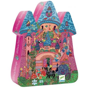 Puzzle pentru copii Djeco de 54 piese - Castelul zanelor