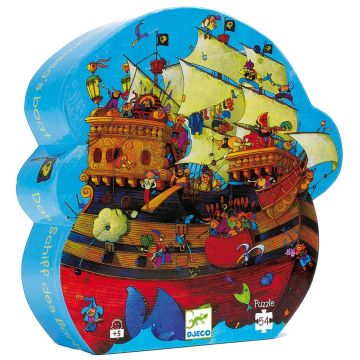 Puzzle pentru copii Djeco de 54 piese - Corabia lui Barbarossa