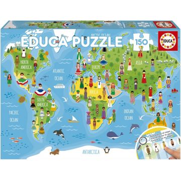 Puzzle pentru copii Educa de 150 piese - Fetele lumii