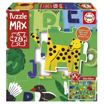Puzzle pentru copii Educa de 28 piese - Alfabetul în natură