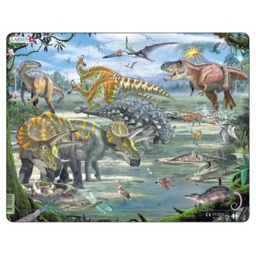 Puzzle pentru copii Larsen din 65 de piese - Dinozauri