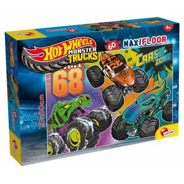 Puzzle pentru podea Lisciani de 60 piese XXL - Hot Wheels