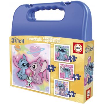 Puzzle progresiv Educa 4 în 1 - Lilo și Stitch