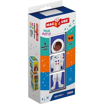 Set de cuburi magnetice Geomag - Magicube, Profesii, 3 piese
