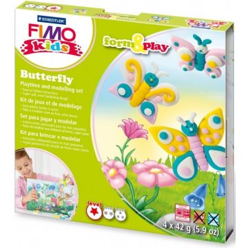 Set de lut Staedtler Fimo Kids - Butterfly, 4 x 42 g