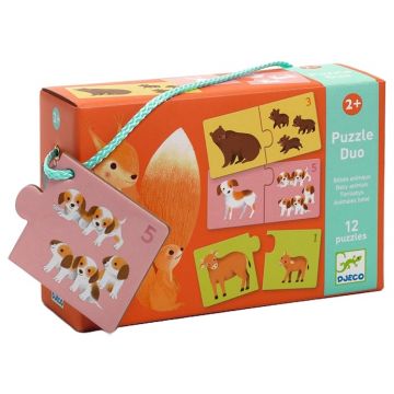Set de puzzle-uri educaționale Djeco - Animale mici