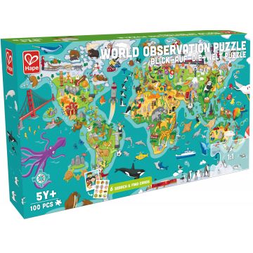 Un puzzle și un joc 2 în 1 Happe - Tur in jurul lumii