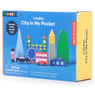 Constructor din lemn Kikkerland - London City in My Pocket, 9 piese