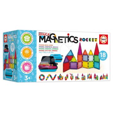Constructor magnetic Educa - În husă 18 piese