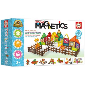 Constructor magnetic Educa - Zoo, 50 piese