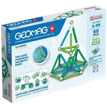 Constructor magnetic Geomag - Clasic, 60 piese